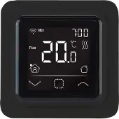 E-Heat C16 WiFi Klokthermostaat C16-thermostaat (inbouw) | RAL 9011 Zwart