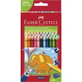 Faber-Castell - Jumbo driehoekige kleurpotloden, 24 stuks (116524)