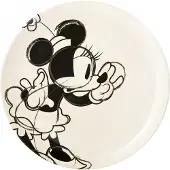 Zak!Designs dinerbord Disney Classic Minnie junior 25,5 cm wit/zwart