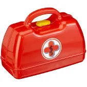 Theo Klein Toys artsenkoffer - afgeronde hoeken - incl. speelgoedinstrumenten - 24x11x19 cm - rood