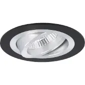 Yphix Modena - Inbouwspot Zwart/Aluminium Rond - Kantelbaar - 1 Lichtpunt - Ø 92mm