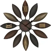 Beliani BEINWIL - Wandklok - Bruin - IJzer