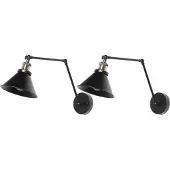 Beliani NARVA - Wandlamp - Zwart - Metaal