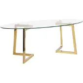 Beliani FRESNO - Salontafel - Goud - Glas