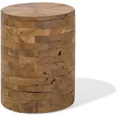 Beliani BRANT - Bijzettafel - Lichte houtkleur - Teakhout