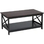 Beliani Foster - Salontafel - Verlijmd hout - zwart - 100x55x45