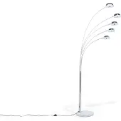Beliani FLINDERS - Staande lamp - Zilver - Metaal