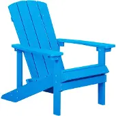 Beliani ADIRONDACK - Tuinstoel-Blauw-Kunsthout