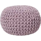 Beliani CONRAD - Poef - Roze - 40 cm - Katoen