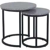 Beliani DIXIE - Bijzettafel - Grijs - MDF