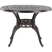 Beliani Tuintafel donkerbruin aluminium retro ø 102 cm