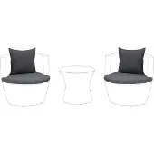 Beliani CAPRI - Kussenhoezen - Grijs - Polyester