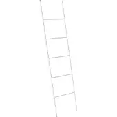 Beliani Handdoekhouders + handdoekhaken, Handdoekladder wit 50 x 165 cm 5 spijlen ARIBIBI