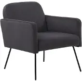 Beliani NARKEN - Fauteuil - Grijs - Fluweel
