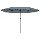 Beliani Parasol Sibilla antraciet - polyester