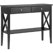 Beliani AVENUE - Consoletafel - Zwart - MDF
