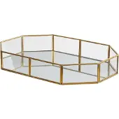 Beliani CHABRIS - Dienblad - Goud - Glas