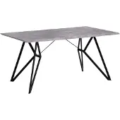Beliani BUSCOT - Eettafel - Grijs - 90 x 160 cm - MDF