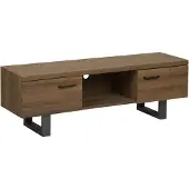 Beliani TIMBER - TV-meubel - Donkere houtkleur - MDF