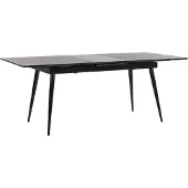 Beliani MALDON - Uitschuifbare eettafel - Zwart - 90 x 160/200 cm - MDF