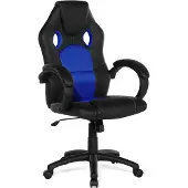 Beliani FIGHTER - Gamestoel - Marineblauw - Kunstleer