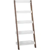 Beliani MOBILE TRIO - Boekenkast - Donkerbruin/ Wit - MDF