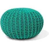 Beliani Pouf smaragdgroen 50 x 35 cm CONRAD II
