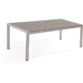 Beliani VERNIO - Tuintafel - Grijs - 90 x 180 cm - Aluminium