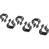 Beliani RIETI - Verbindingsklemmen (6 stuks) - Zwart - Synthetisch materiaal