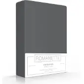 Romanette Hoeslaken Antraciet (Katoen)-180 x 220 cm