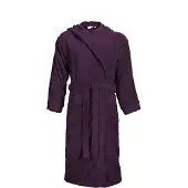 The One Towelling Badjas Plum Capuchon - S/M