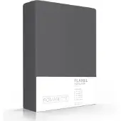 Romanette Hoeslaken Antraciet (Flanel)-90 x 200 cm