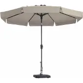 Madison Parasol Rond Ecru 300 cm Flores | Topkwaliteit ronde en kantelbare parasol | 100% polyester doek