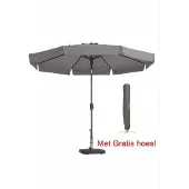 Madison Parasol Rond 300cm Taupe Flores met hoes