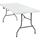 TecTake - Campingtafel - Klaptafel - Kunststof - afm. 183 x 76 x 74cm - wit