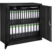 TecTake - Archiefkast met 3 vakken zwart - 402941
