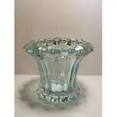 Mansion Atmosphere Waxinelichthouder Daffodil Blauw Glas 10x8.5cm