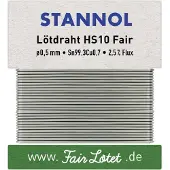 Stannol HS10Fair Soldeertin, loodvrij Loodvrij Sn99,3Cu0,7 ROM1 10 g 0.5 mm