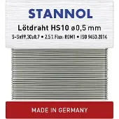 Stannol HS10 Soldeertin, loodvrij Loodvrij Sn99,3Cu0,7 ROM1 10 g 0.5 mm