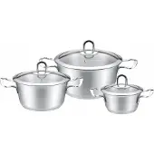 KINGHOFF 4474 - Pannenset - 6 delig - RVS