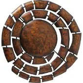 Boltze Wanddecoratie - Bloem - Zon - Ø65cm - Metaal - Bruin