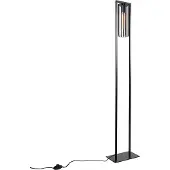 QAZQA Moderne vloerlamp zwart - Balenco Wazo