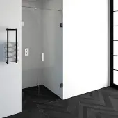 Brauer Void Nis Draaideur 2-delig 100x200cm Greep Midden - Chroom - Veiligheidsglas - Douche, Douchedeuren - 8720359359452