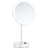 Smedbo Vergrotingsspiegel outline vrijstaand met led pmma dual light wit