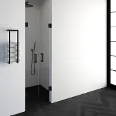 Brauer Void Nis Pendeldeur 60x200cm - Mat Zwart - Veiligheidsglas - Douche, Douchedeuren - 8720359360762