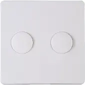 Enzo Kopp Paris arctic wit afdekplaat + knop DUO dimmer - 4625035
