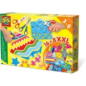 SES Creative – Ik Leer Knippen XXL – Montessori Speelgoed – Veilige Schaar & Metalen Schaar – 24 Knipvellen – Creatief Knutselplezier Vanaf 3 Jaar