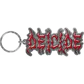 Rock Off Deicide Sleutelhanger Logo Zilverkleurig/Rood