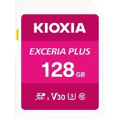 Kioxia EXCERIA PLUS SDXC-kaart 128 GB UHS-I, v30 Video Speed Class