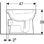 Geberit 300 Basic closetpot-96 vlakspoel 35.5x47cm PK wit s8000200000g